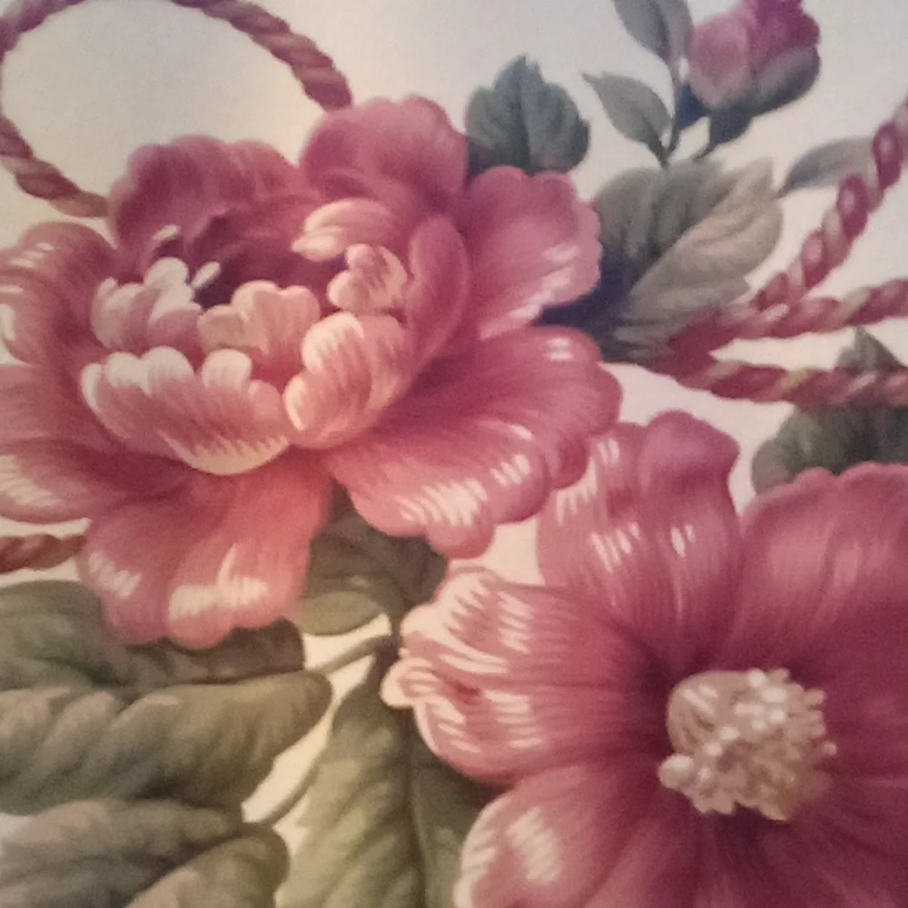 3/$15..🐒Nice border of flowers and tassels